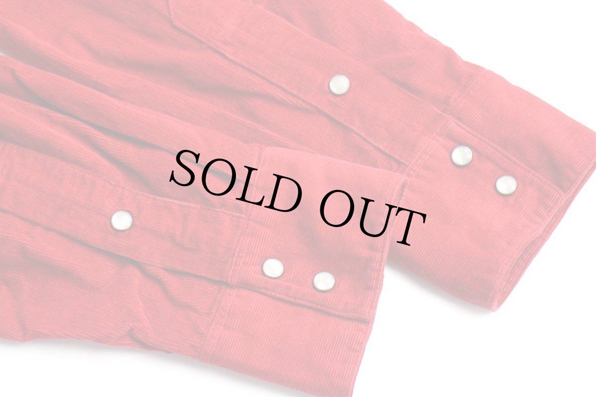 画像5: 00s ポロ ラルフローレン CLASSIC WESTERN コットン コーデュロイ ウエスタンシャツ 赤 L (5)