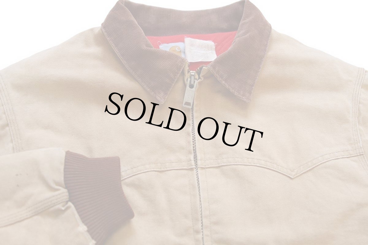 画像3: 80s USA製 carharttカーハート キルティングライナー ダック地 サンタフェジャケット 茶 フェード XL (3)