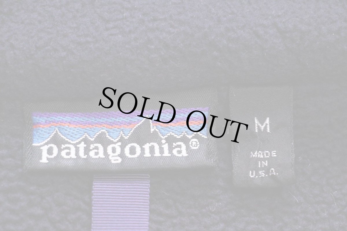 画像4: 90s USA製 patagoniaパタゴニア フリースジャケット ナス紺 M (4)