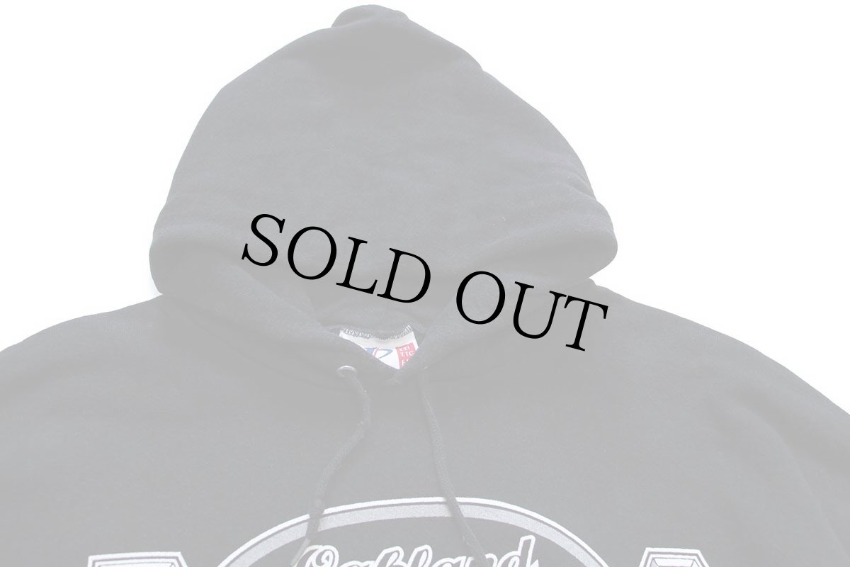 画像3: 90s USA製 NFL Oakland RAIDERS スウェットパーカー 黒 XXL★特大 フーディー (3)