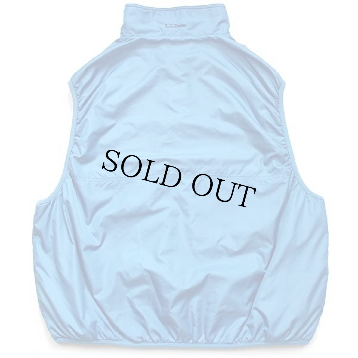画像2: 90s L.L.Bean パフボール タイプ ハーフジップ 中綿入り ナイロンベスト 水色 XL (2)
