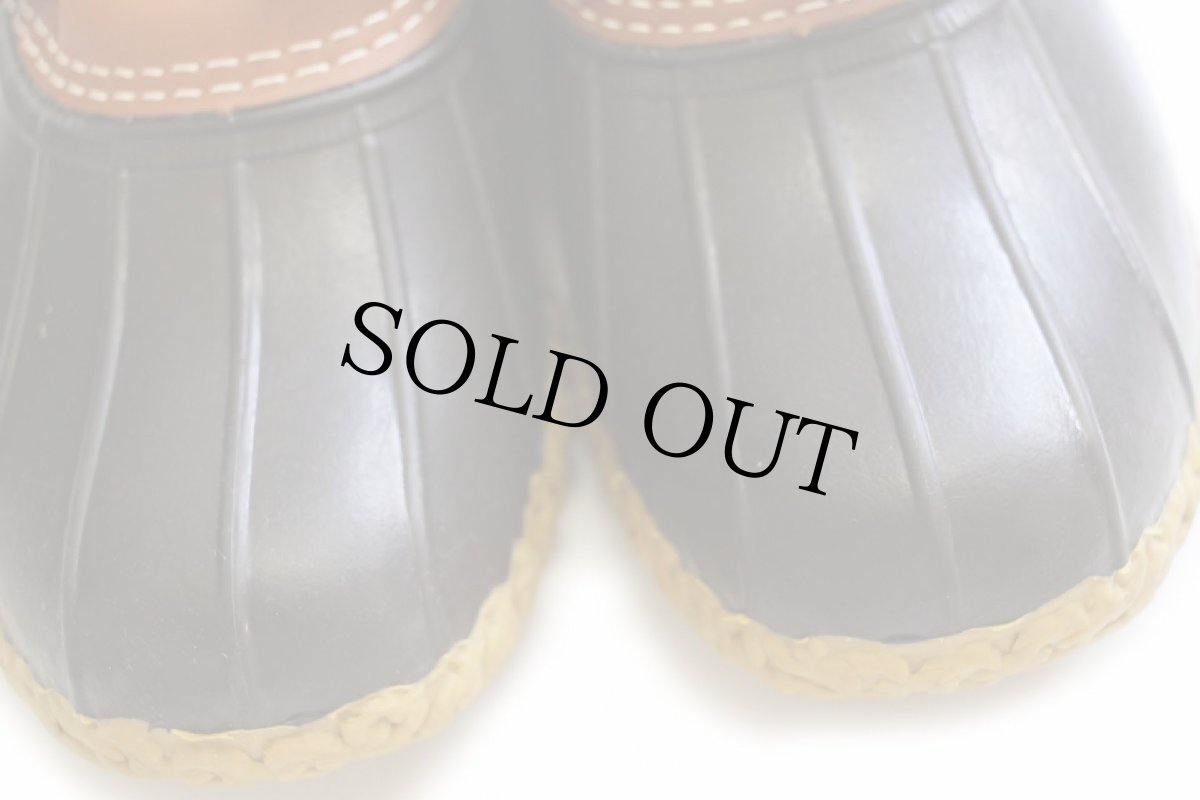 画像8: USA製 L.L.Bean ビーンブーツ ラバーモカシン タン×ブラウン 9W★ガムシューズ (8)