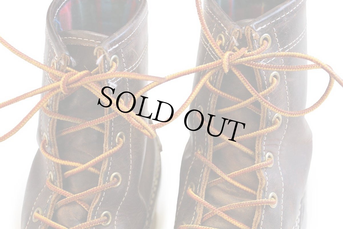 画像8: USA製 L.L.Bean チェックライナー 6ホール ビーンブーツ ブラウン×ブラウン 7M (8)