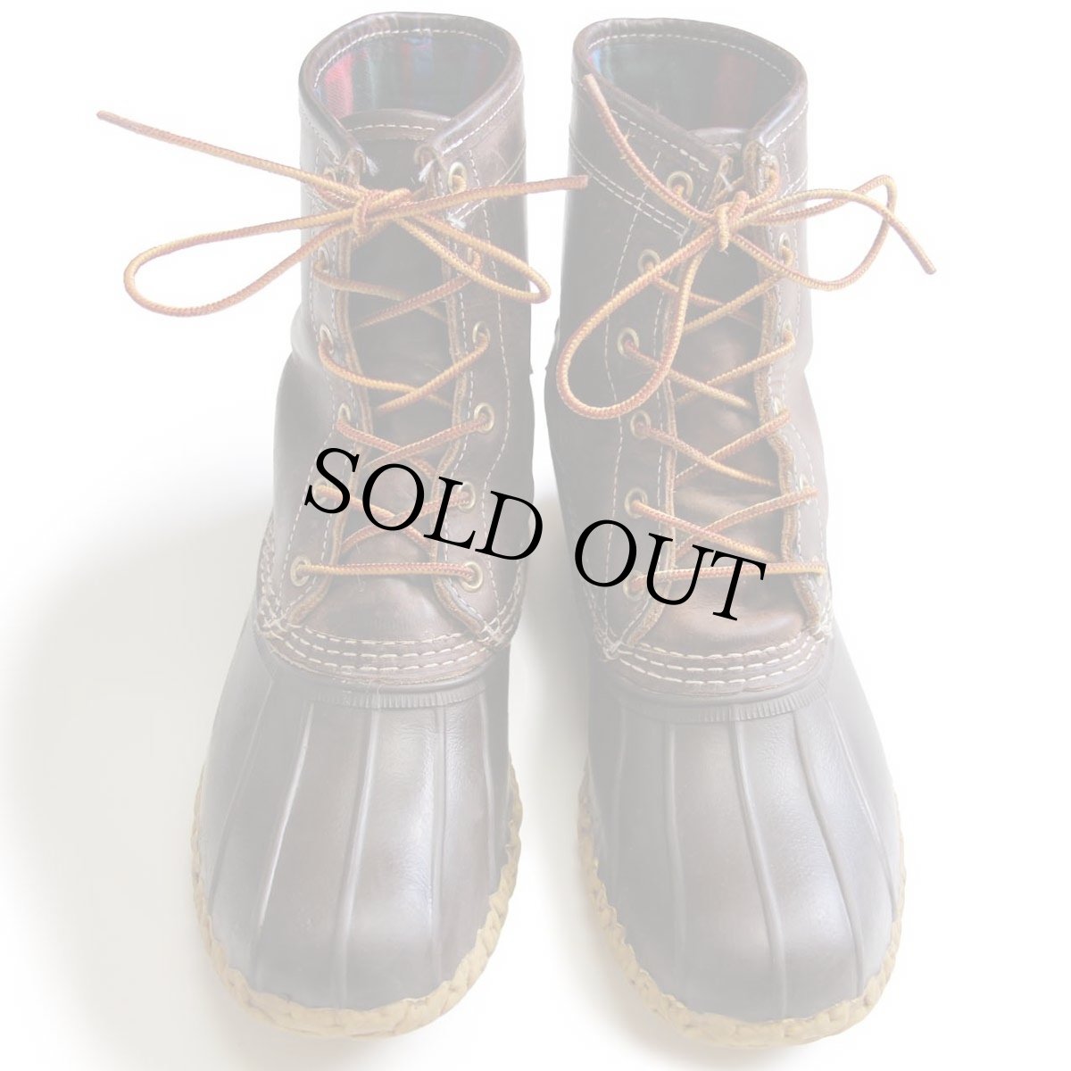 画像1: USA製 L.L.Bean チェックライナー 6ホール ビーンブーツ ブラウン×ブラウン 7M (1)