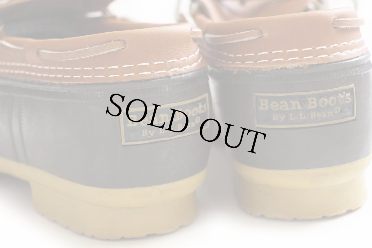 画像6: USA製 L.L.Bean ビーンブーツ ラバーモカシン タン×ブラウン 9W★ガムシューズ (6)