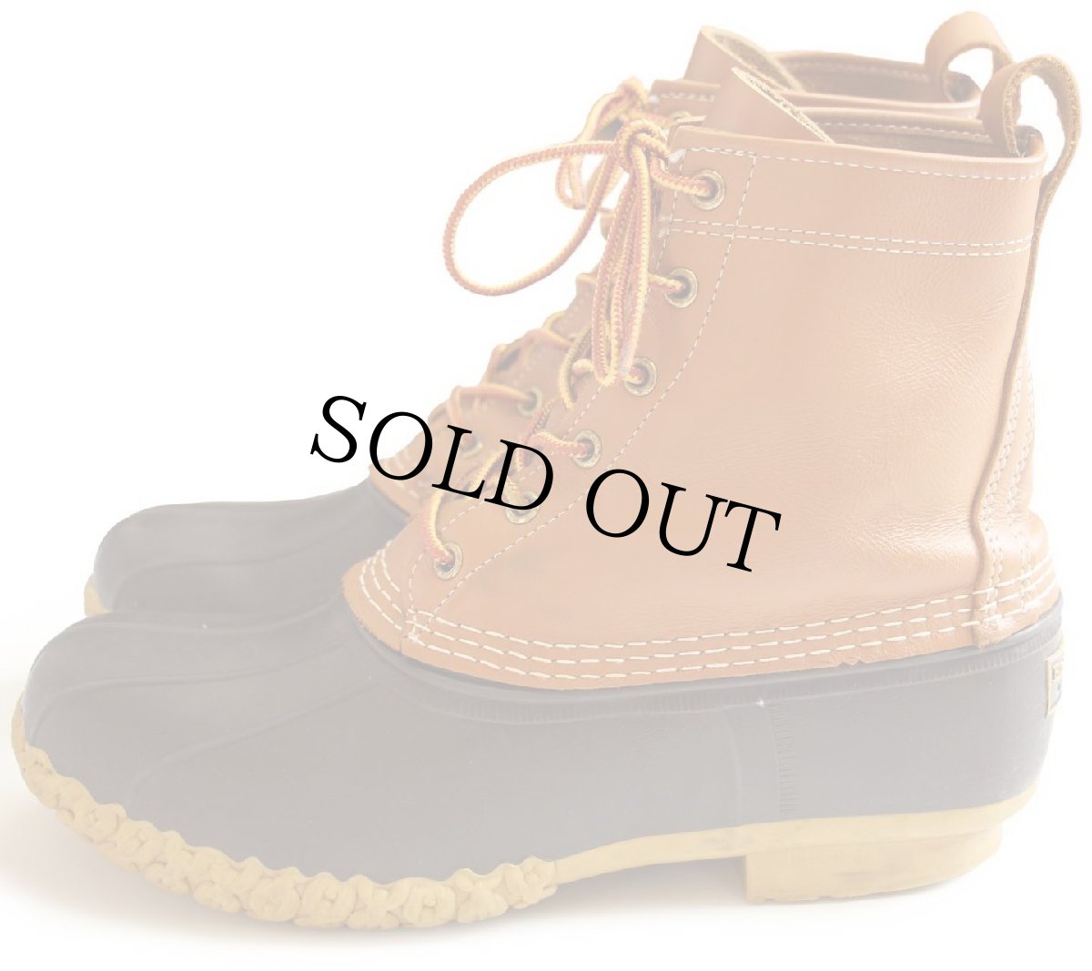 画像2: USA製 L.L.Bean 6ホール シンサレート ビーンブーツ タン×ブラウン (2)