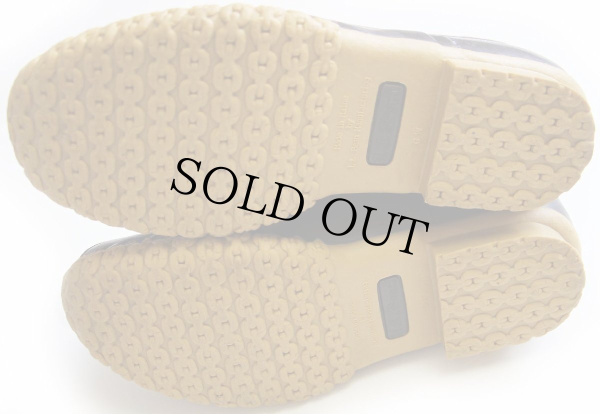 画像4: USA製 L.L.Bean ビーンブーツ ラバーモカシン タン×ブラウン 9W★ガムシューズ (4)