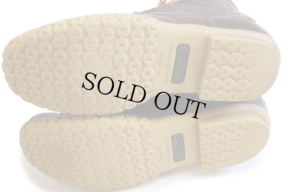 画像5: USA製 L.L.Bean チェックライナー 6ホール ビーンブーツ ブラウン×ブラウン 7M (5)