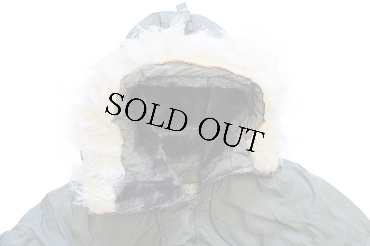 画像3: 70s 米軍 USAF N-3B フライトジャケット セージグリーン M (3)