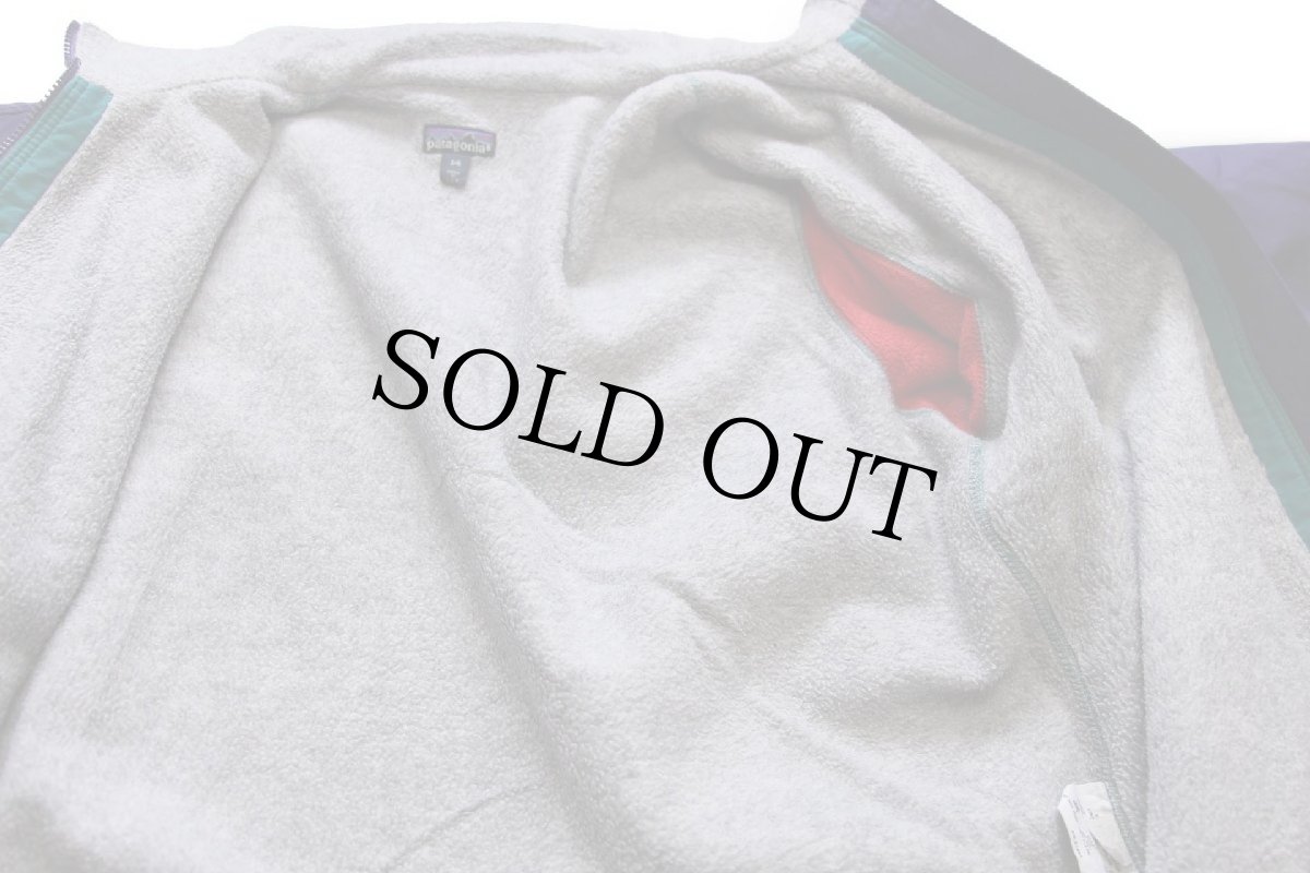 画像5: 90s USA製 patagoniaパタゴニア シェルドシンチラ フリースライナー ナイロンジャケット パープル 14 (5)