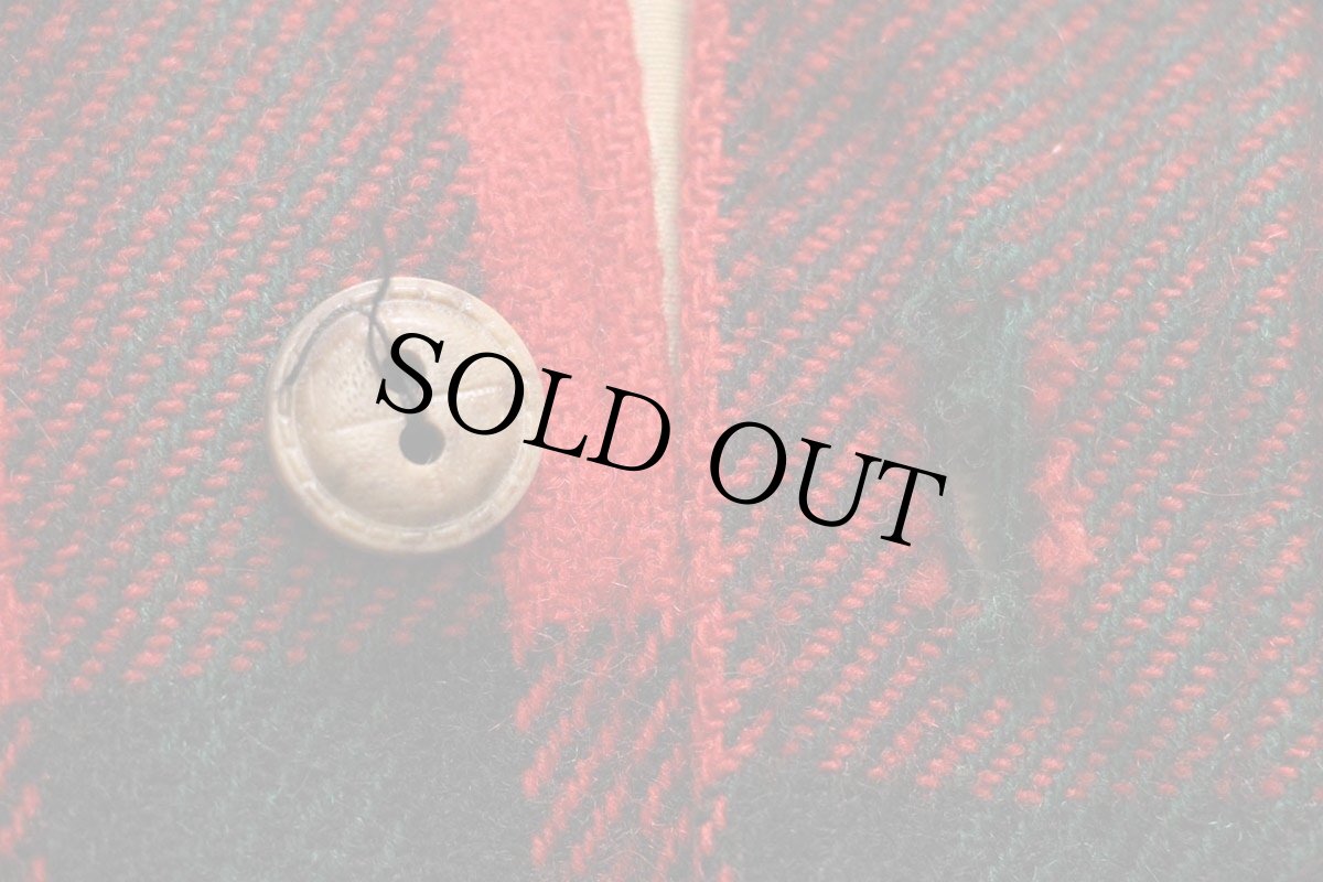 画像5: 70s Woolrichウールリッチ タータンチェック×無地 リバーシブル ウールシャツジャケット パーカー M (5)