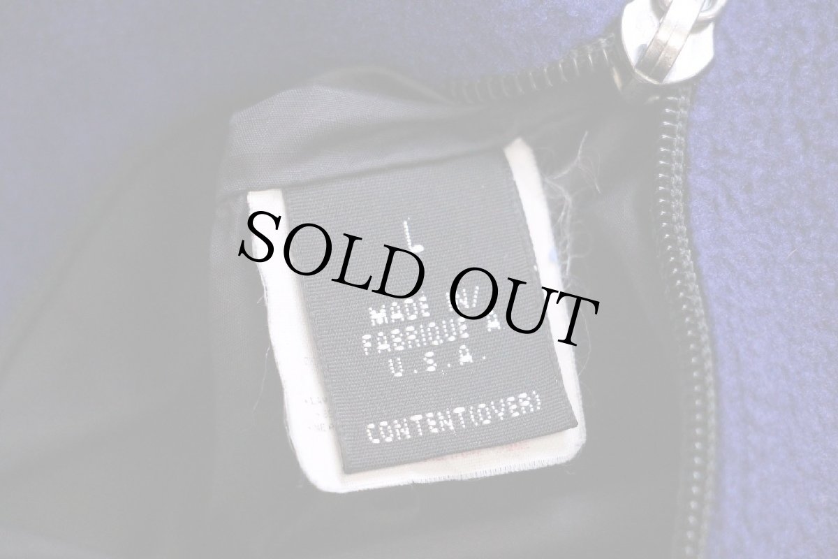 画像5: 90s USA製 patagoniaパタゴニア グリセード ハーフジップ プルオーバー フリース×ナイロンジャケット 黒×青紫 L (5)