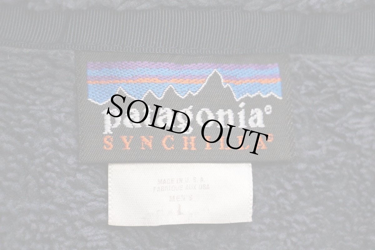 画像4: 00s USA製 patagoniaパタゴニア ボアライナー シンチラ フリースジャケット 紺 L (4)