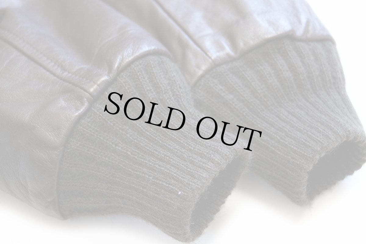 画像9: 70s UNKNOWN A-2タイプ 襟ボア&ライナー フライト レザージャケット 焦げ茶 36 (9)