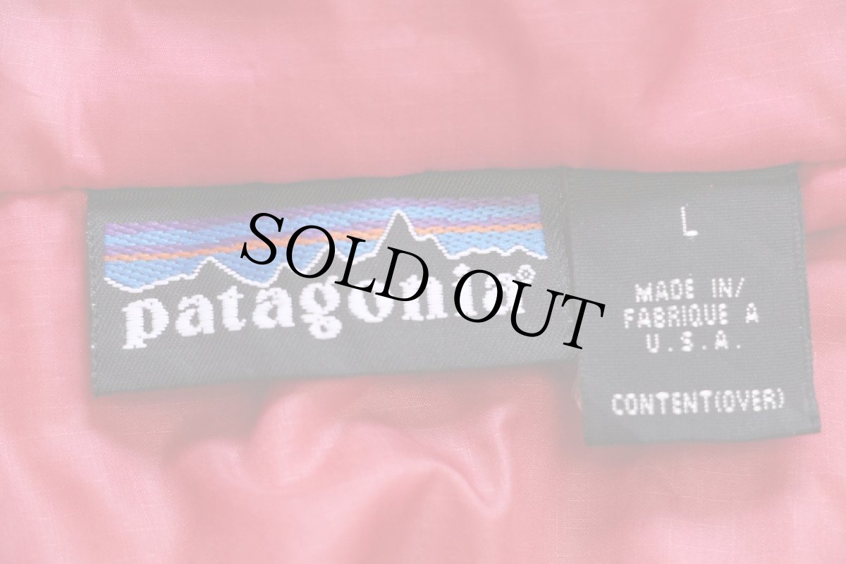 画像4: 90s USA製 patagoniaパタゴニア ナイロン プルオーバー パフボールジャケット リーガルパープル×バーントチリ L (4)