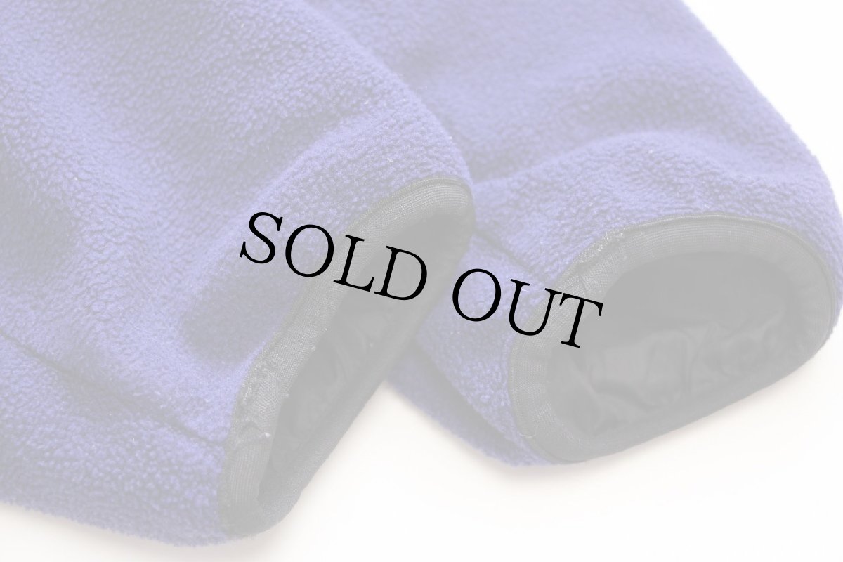 画像10: 90s USA製 patagoniaパタゴニア グリセード ハーフジップ プルオーバー フリース×ナイロンジャケット 黒×青紫 L (10)