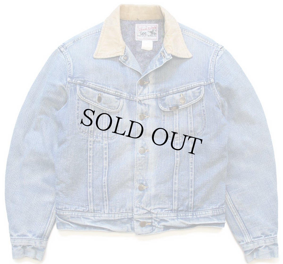 画像1: 80s USA製 Leeリー STORM RIDERストームライダー 220LJ ブランケットライナー デニムジャケット (1)