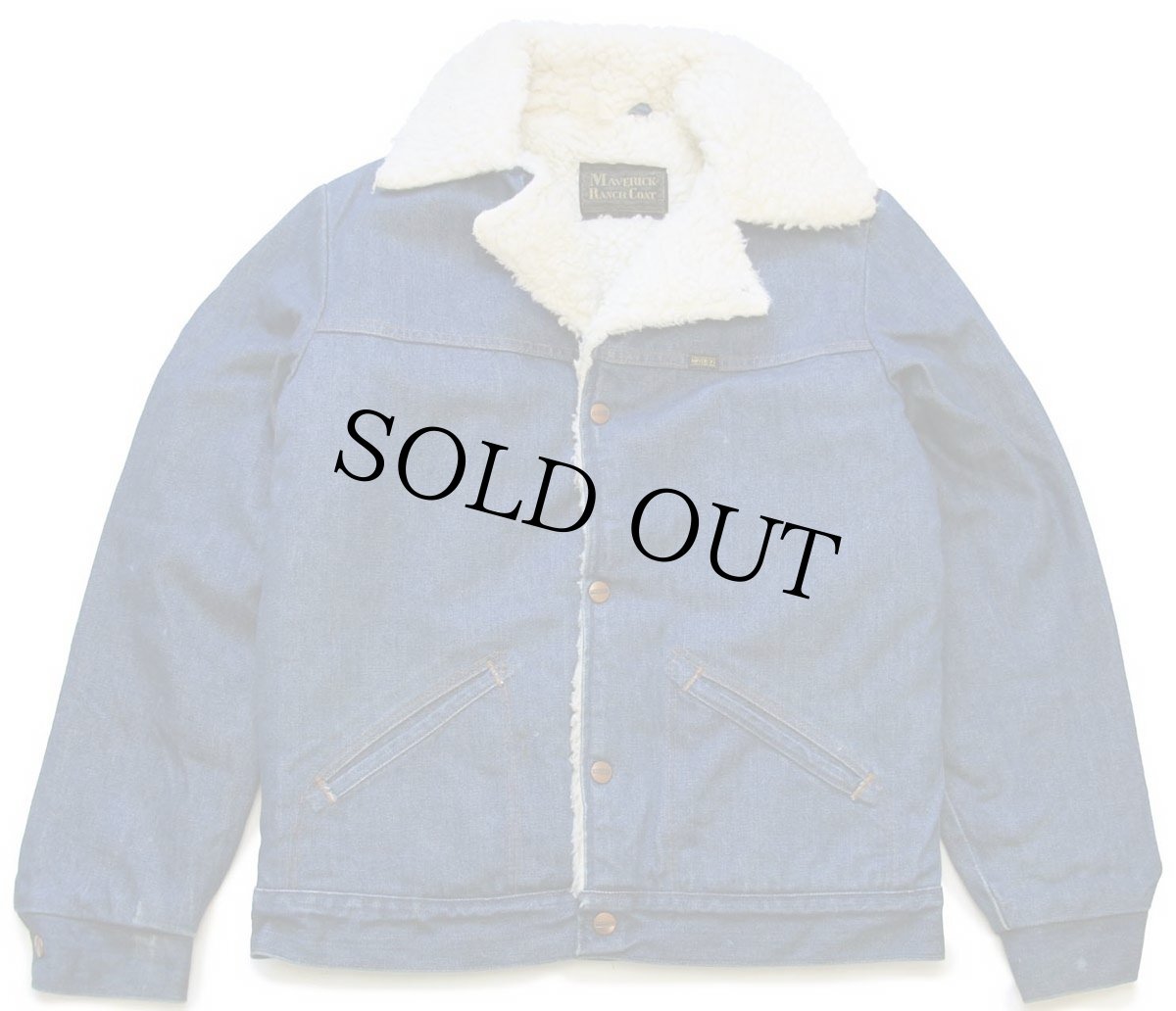 画像1: 80s USA製 MAVERICKマーベリック ボアライナー デニム ランチコート S★Wranglerラングラー ジャケット (1)