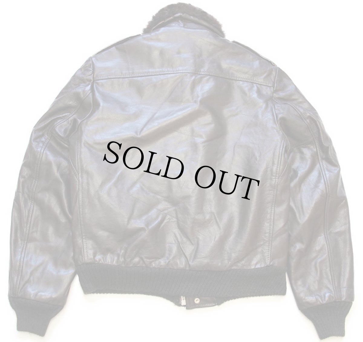 画像2: 70s UNKNOWN A-2タイプ 襟ボア&ライナー フライト レザージャケット 焦げ茶 36 (2)