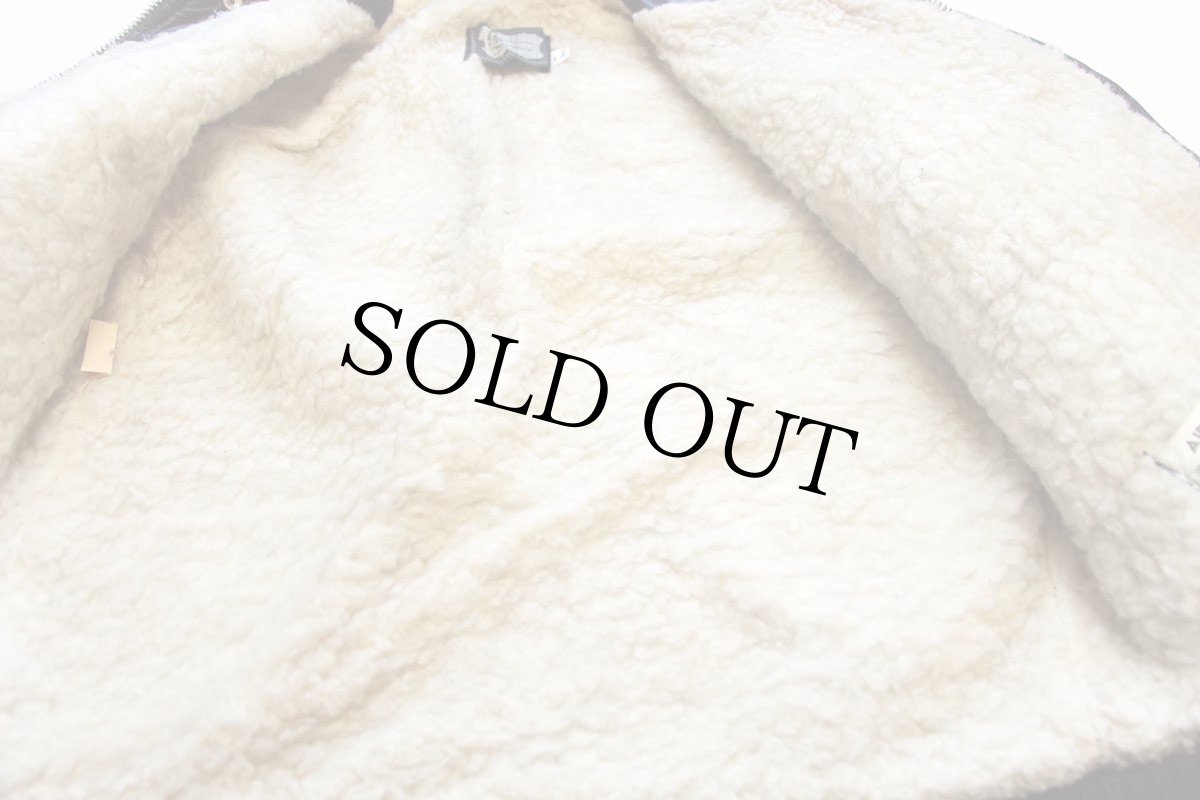 画像6: 70s UNKNOWN A-2タイプ 襟ボア&ライナー フライト レザージャケット 焦げ茶 36 (6)