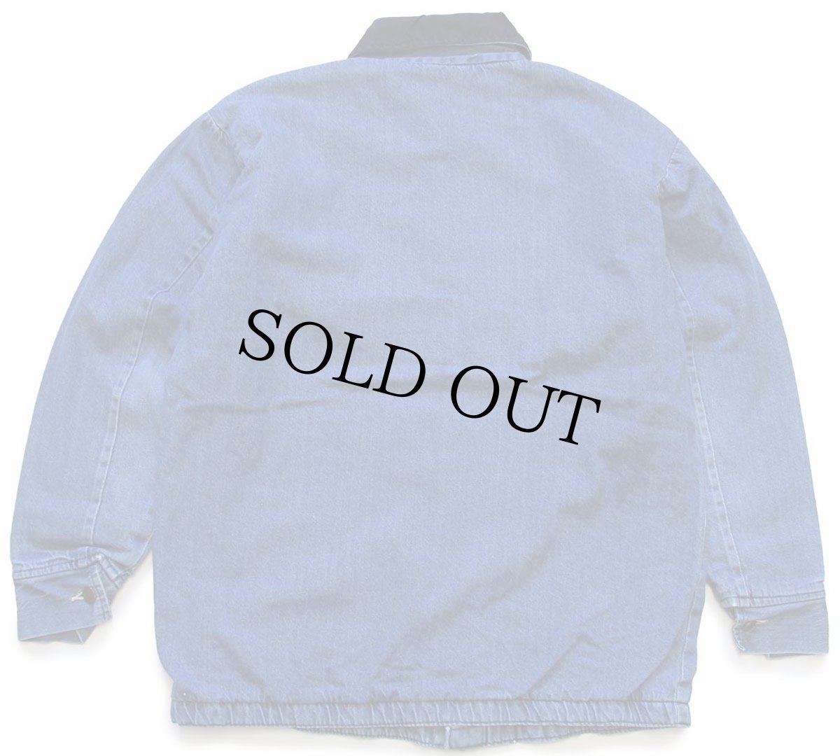 画像2: Bob Barker フリースライナー デニム チョアコート カバーオール (2)