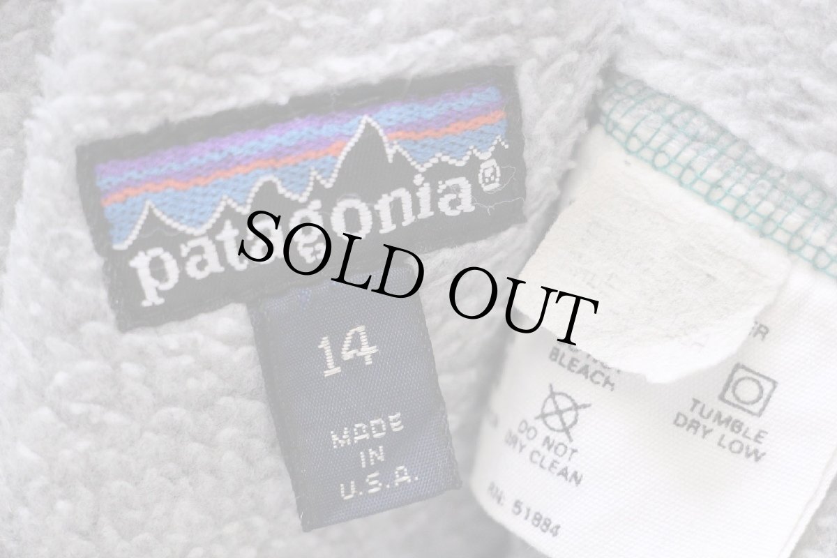 画像4: 90s USA製 patagoniaパタゴニア シェルドシンチラ フリースライナー ナイロンジャケット パープル 14 (4)