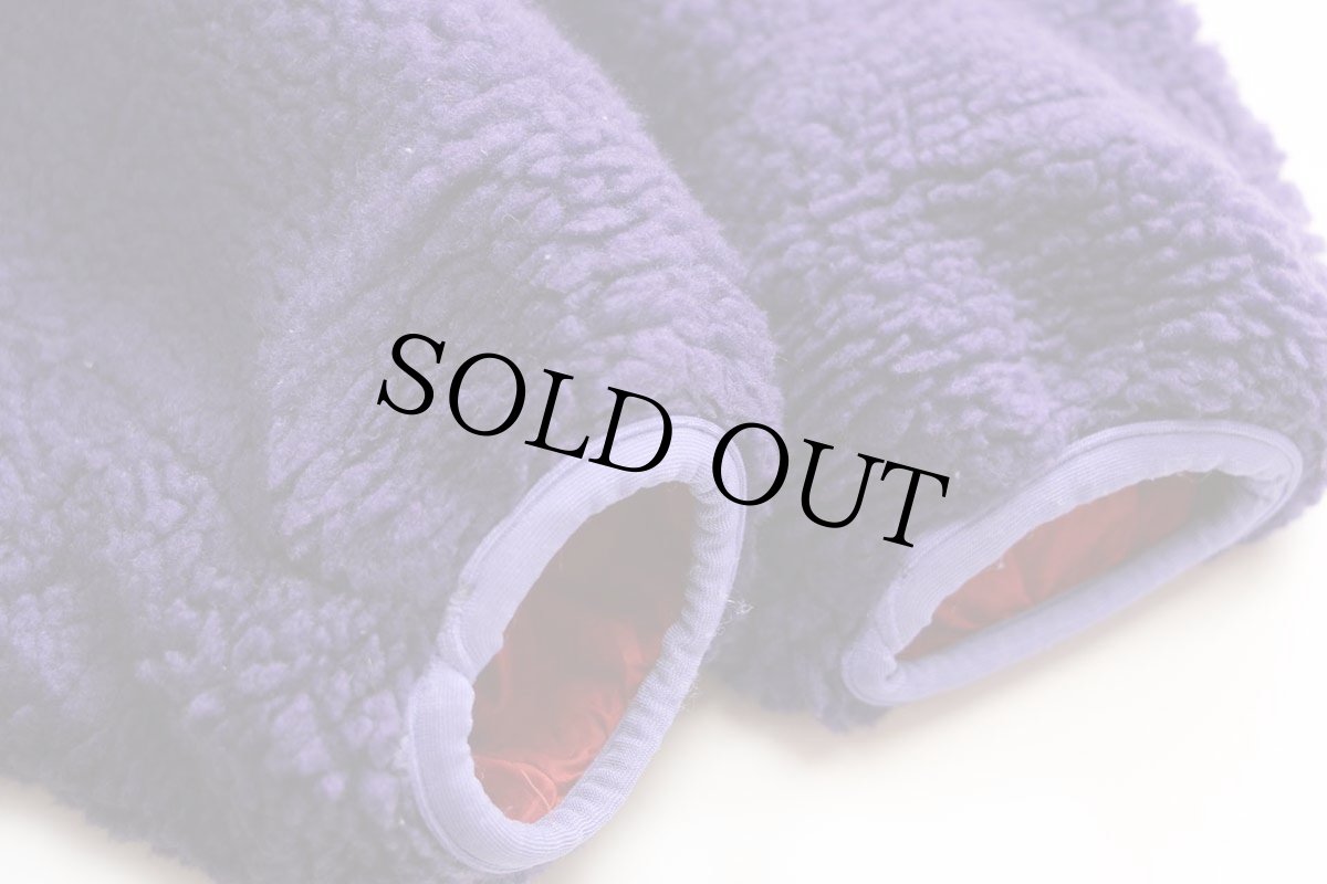 画像4: 90s USA製 patagoniaパタゴニア グリセード リバーシブル ナイロン×パイルフリースジャケット エッグプラント 紫×赤 XL (4)