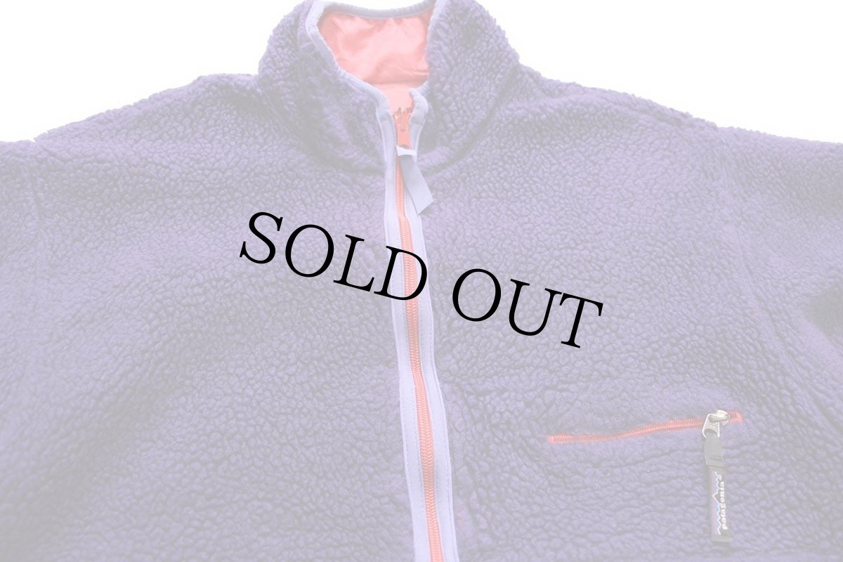 画像3: 90s USA製 patagoniaパタゴニア グリセード リバーシブル ナイロン×パイルフリースジャケット エッグプラント 紫×赤 XL (3)