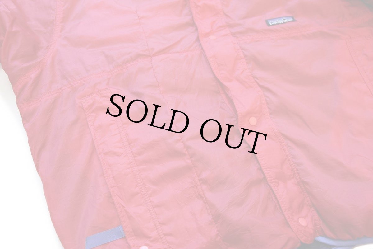 画像11: 90s USA製 patagoniaパタゴニア グリセード リバーシブル ナイロン×パイルフリースジャケット エッグプラント 紫×赤 XL (11)