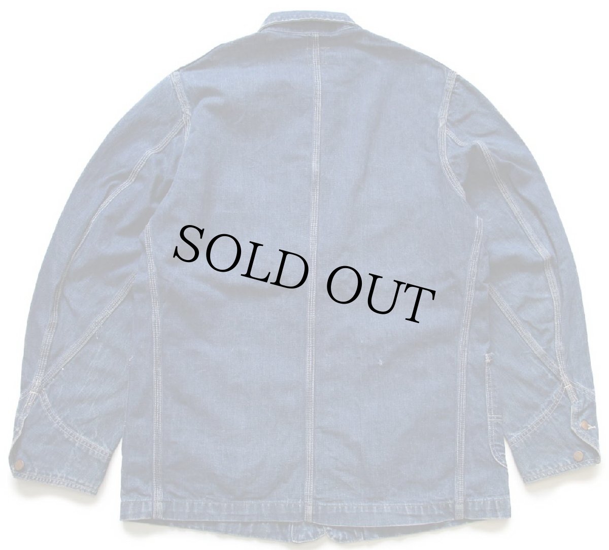 画像2: 60s USA製 Leeリー 91-J JELT DENIMジェルトデニム カバーオール 38R (2)