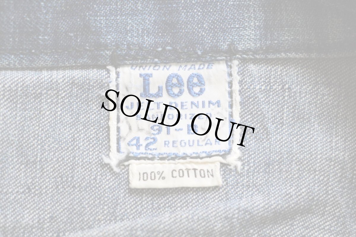 画像4: 60s USA製 Leeリー 91-B JELT DENIMジェルトデニム ワークジャケット 42R (4)