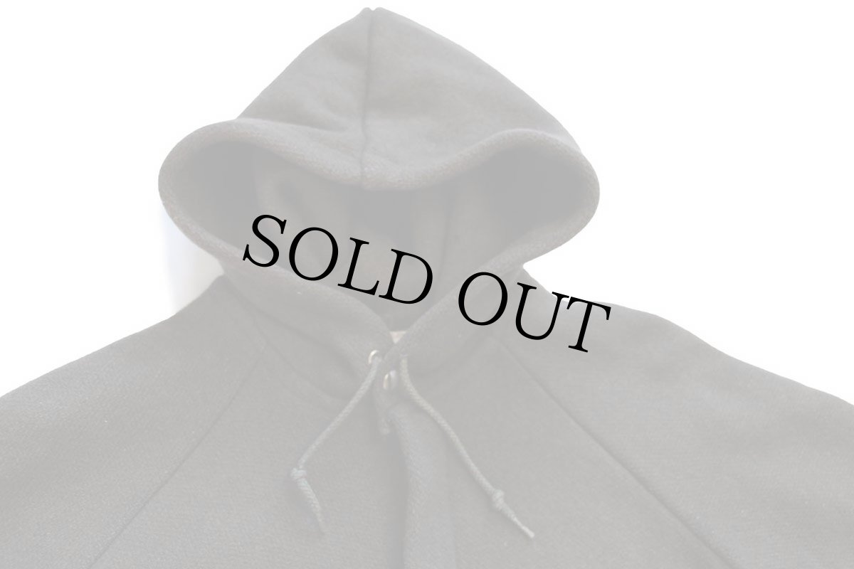 画像3: 60s PETERS ペンキ飛び フーデッド ウールコート オリーブドラブ M (3)