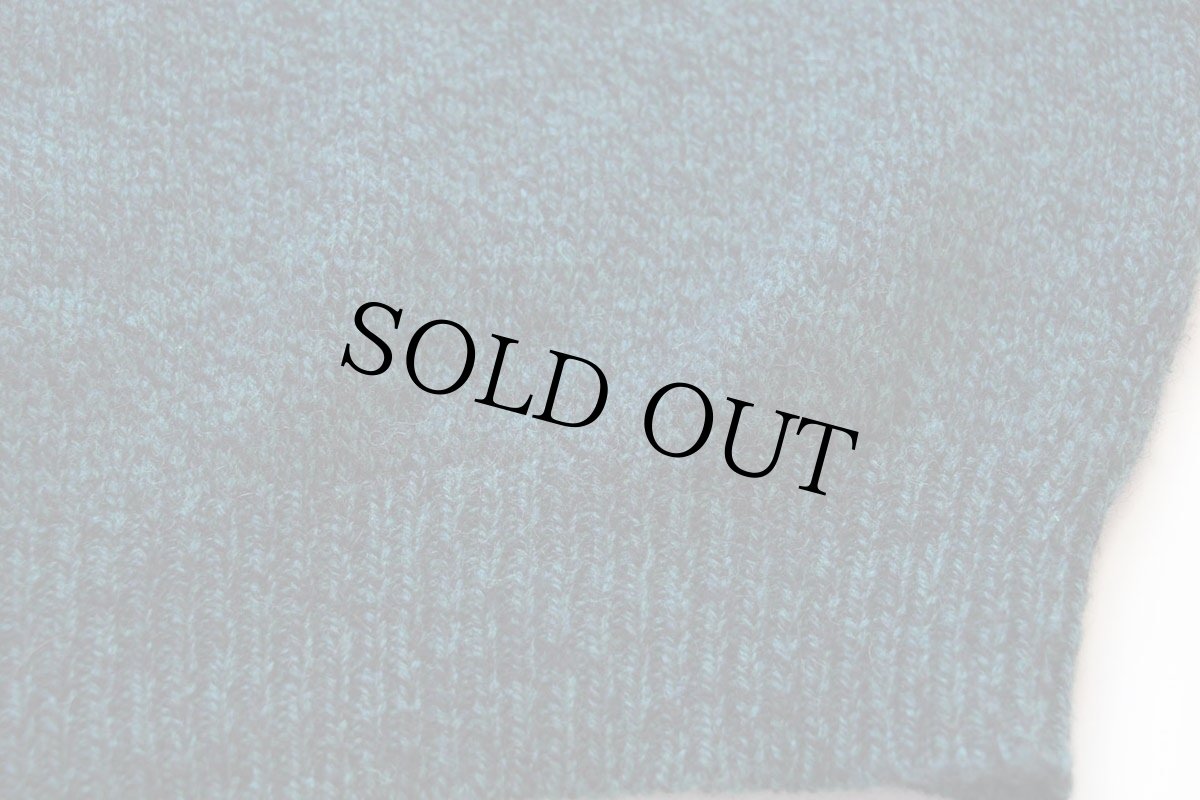 画像5: 90s USA製 LANDS'ENDランズエンド 無地 ウールニット セーター グリーン ミックス XL-T (5)