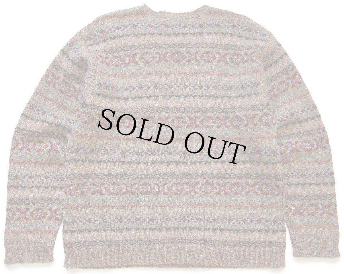 画像2: 90s J.CREW フェアアイル柄 ウールニット セーター L (2)