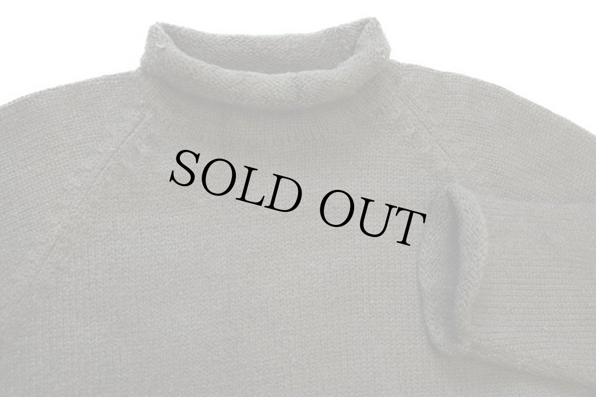 画像3: 90s J.CREW 無地 ロールネック ウールニット セーター 緑 XL (3)