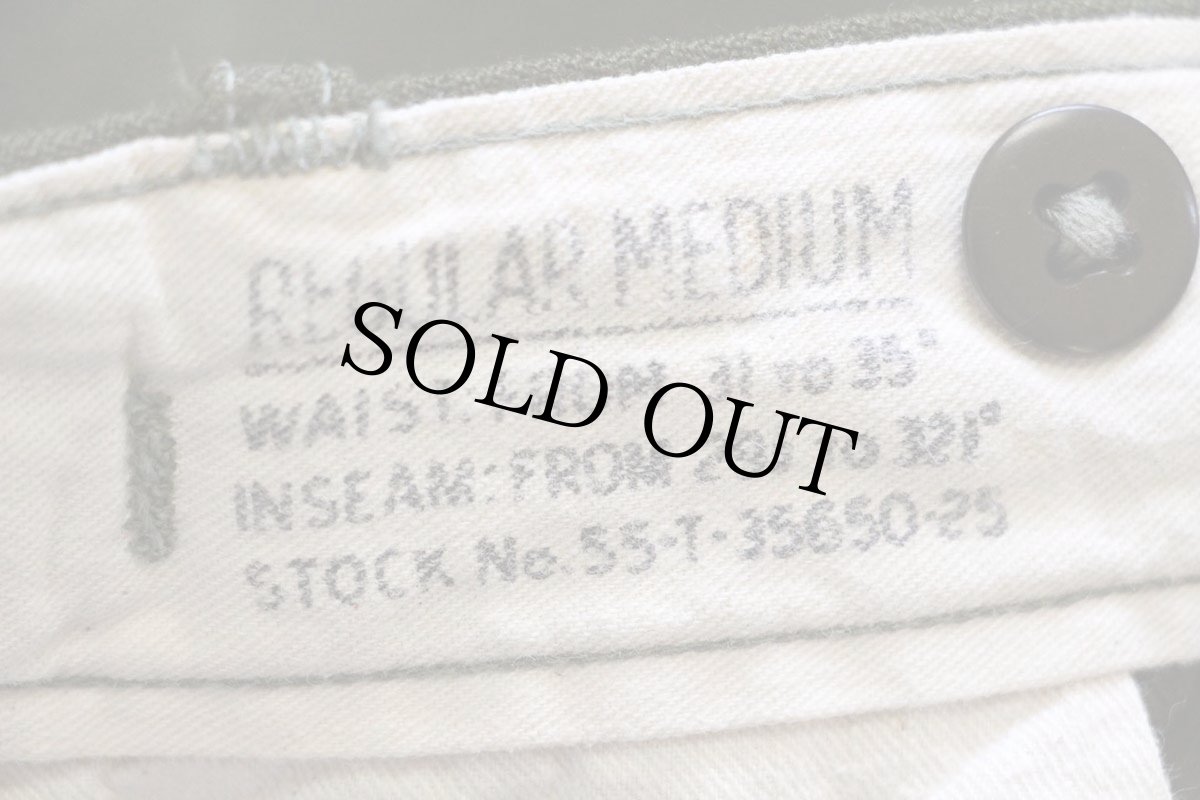 画像6: 50s 米軍 U.S.ARMY M-51 ウールパンツ オリーブグリーン R-M (6)