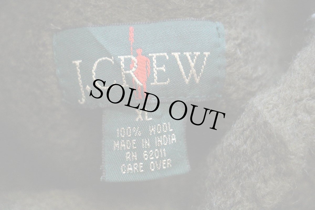 画像5: 90s J.CREW 無地 ロールネック ウールニット セーター 緑 XL (5)