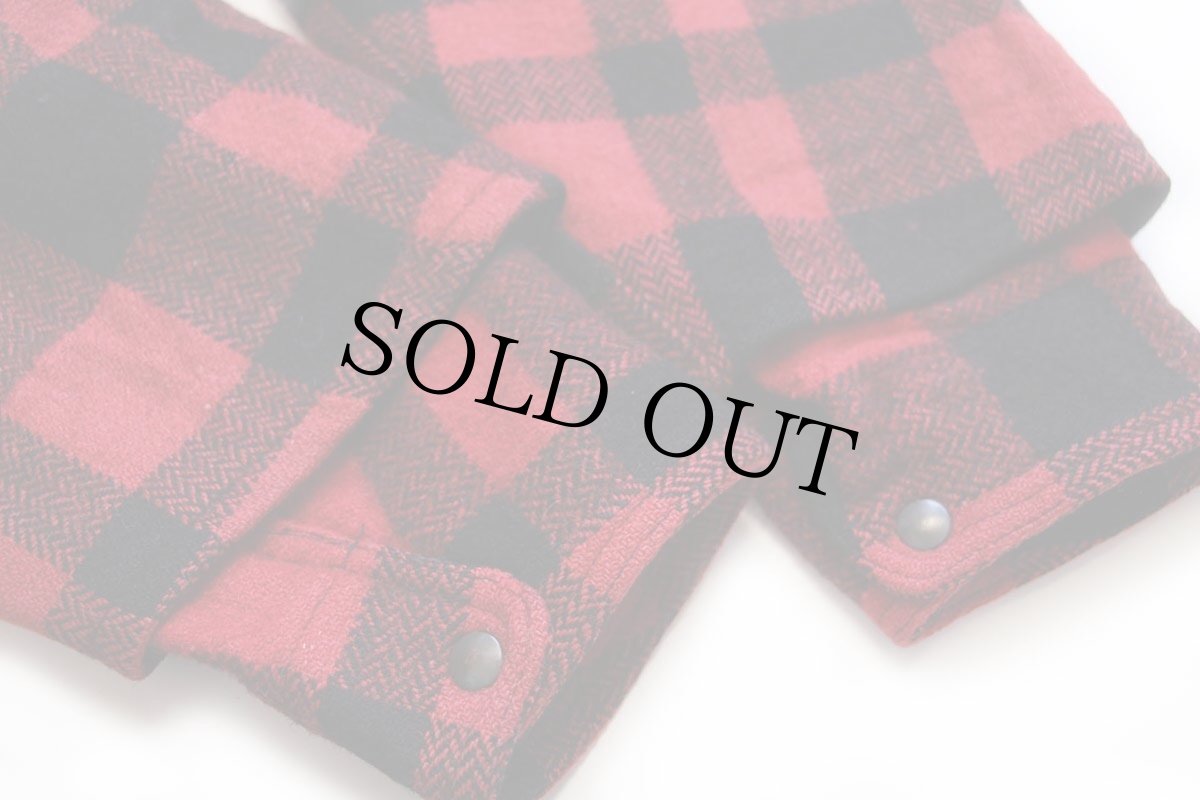 画像7: 60s カナダ製 PIONEER バッファローチェック マッキーノ ウールジャケット 赤×黒 (7)