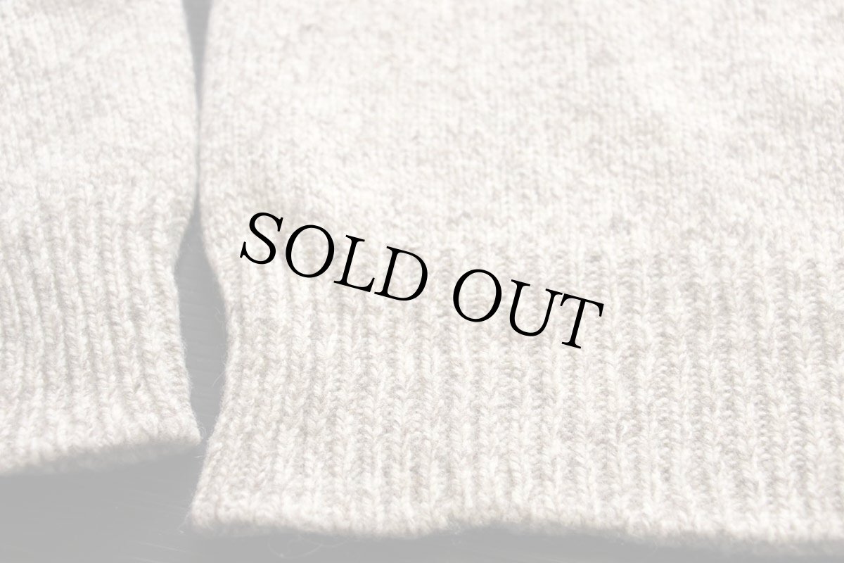 画像5: 80s USA製 L.L.Bean 無地 ウールニット セーター グレーブラウン×ナチュラル ミックス M (5)