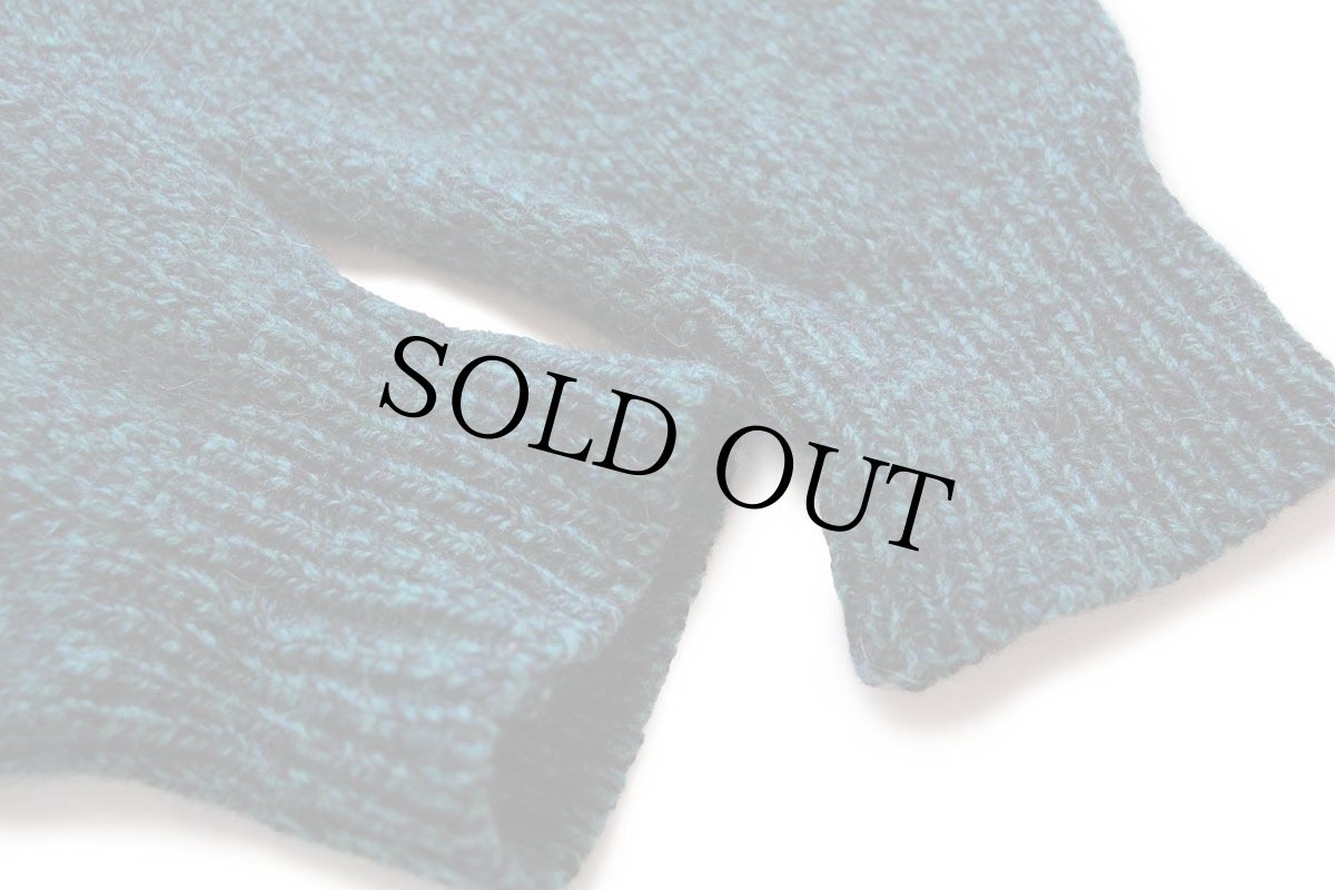 画像6: 90s USA製 LANDS'ENDランズエンド 無地 ウールニット セーター グリーン ミックス XL-T (6)