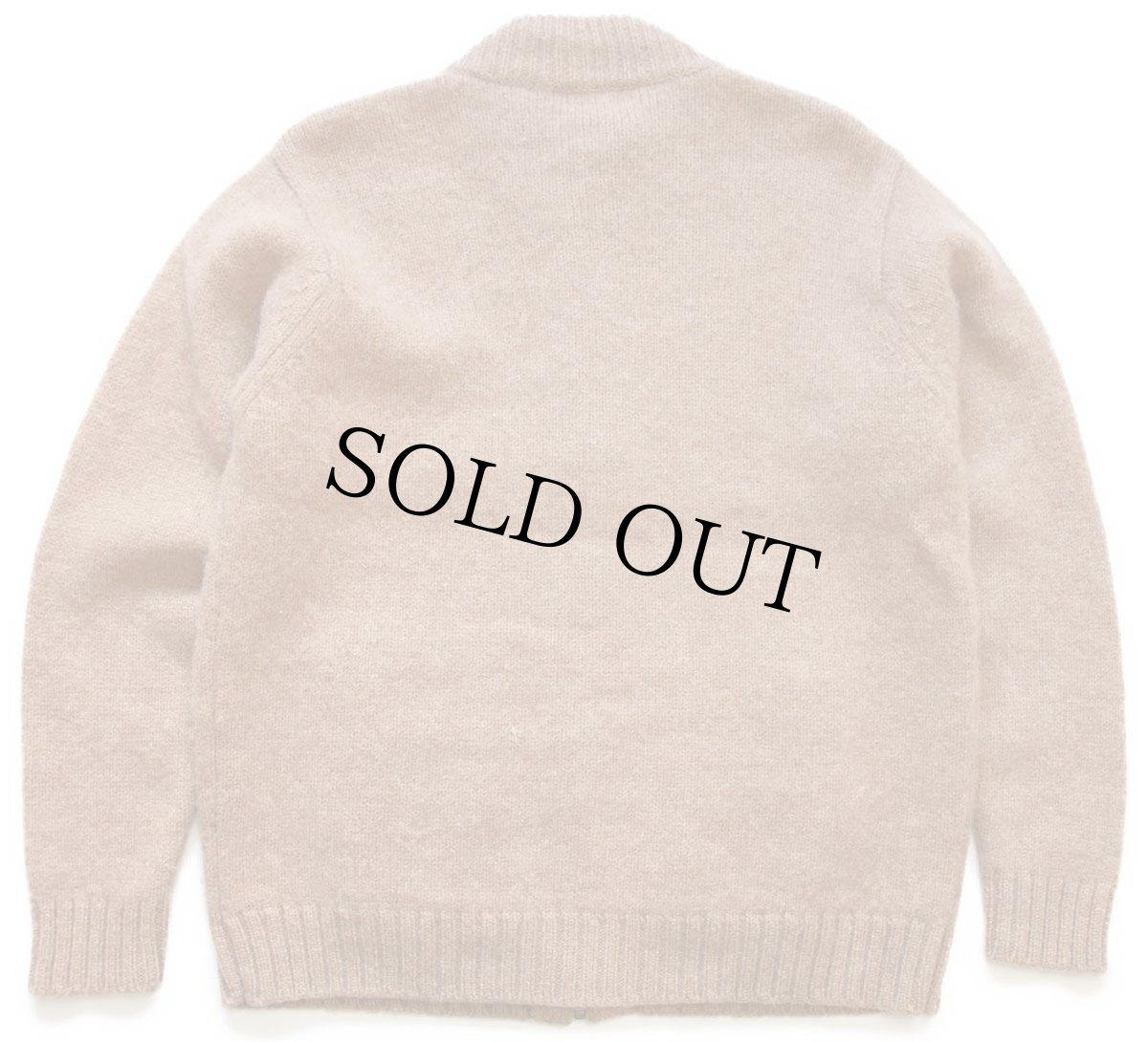 画像2: L.L.Bean 無地 シェットランドウール ドライバーズニット フルジップ セーター ブラウン M-R (2)