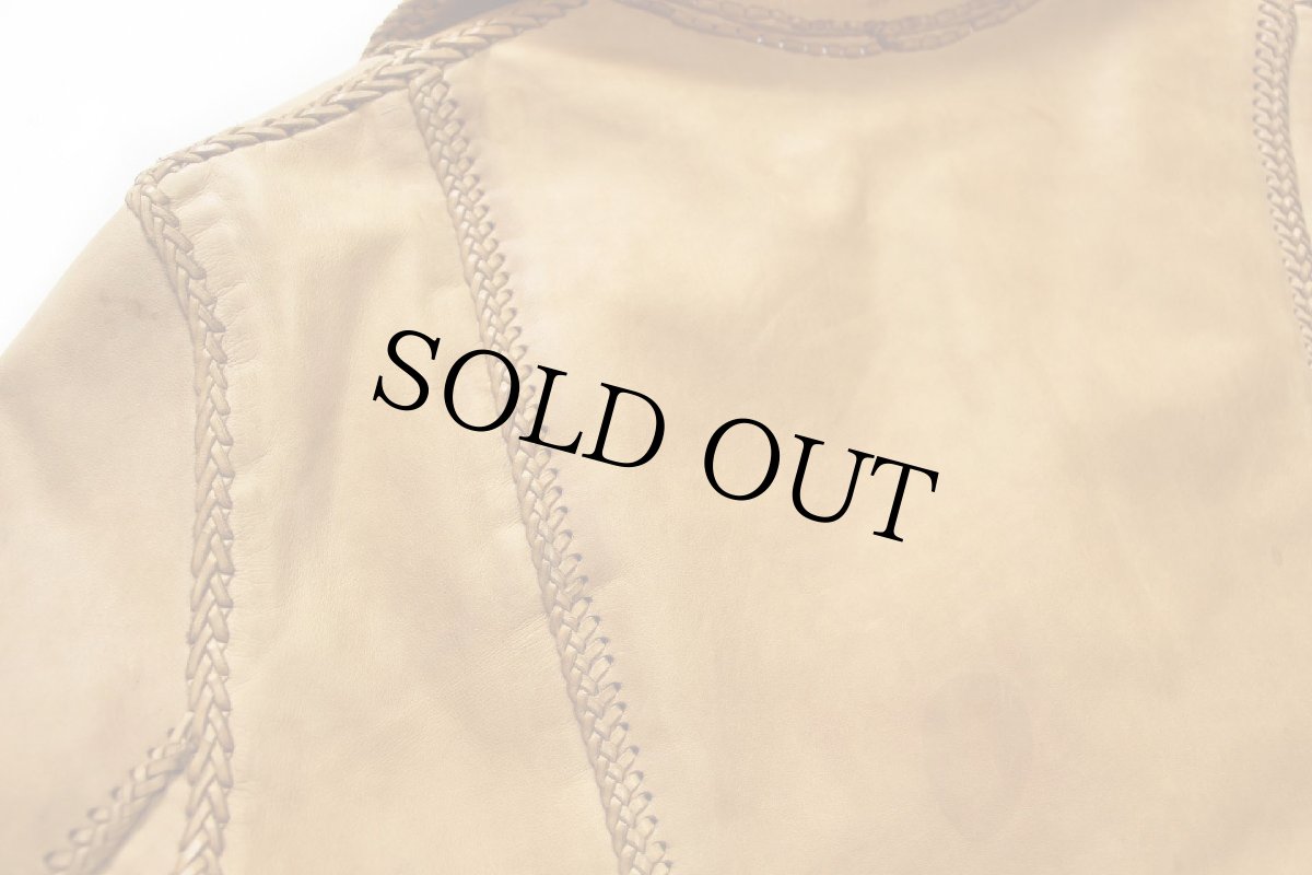 画像8: 70s NORTH BEACH LEATHER ノースビーチ ディアスキン レザージャケット 薄茶 S (8)