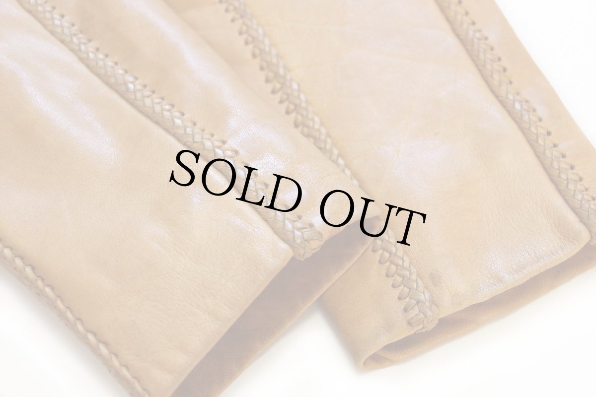 画像10: 70s NORTH BEACH LEATHER ノースビーチ ディアスキン レザージャケット 薄茶 S (10)