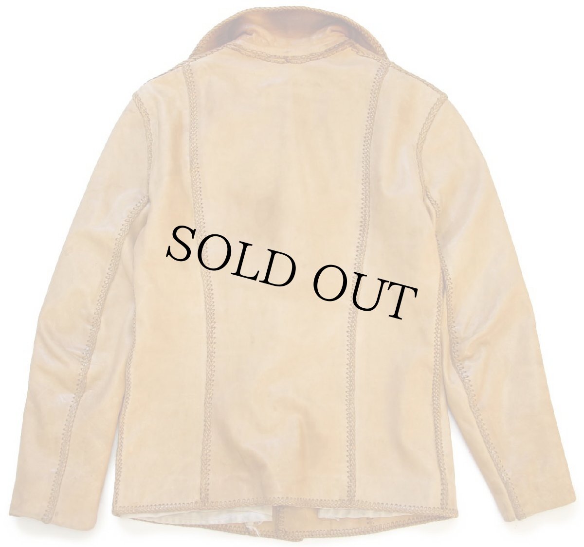 画像2: 70s NORTH BEACH LEATHER ノースビーチ ディアスキン レザージャケット 薄茶 S (2)