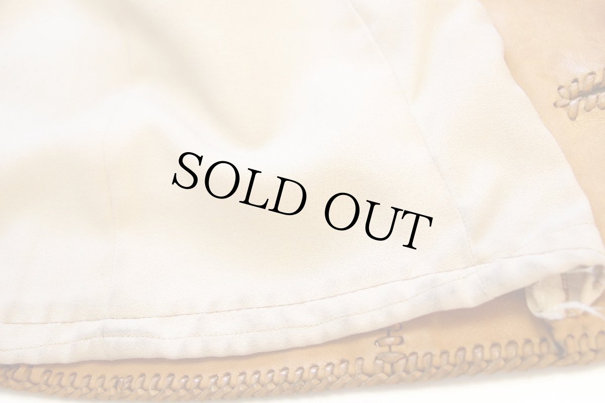 画像6: 70s NORTH BEACH LEATHER ノースビーチ ディアスキン レザージャケット 薄茶 S (6)