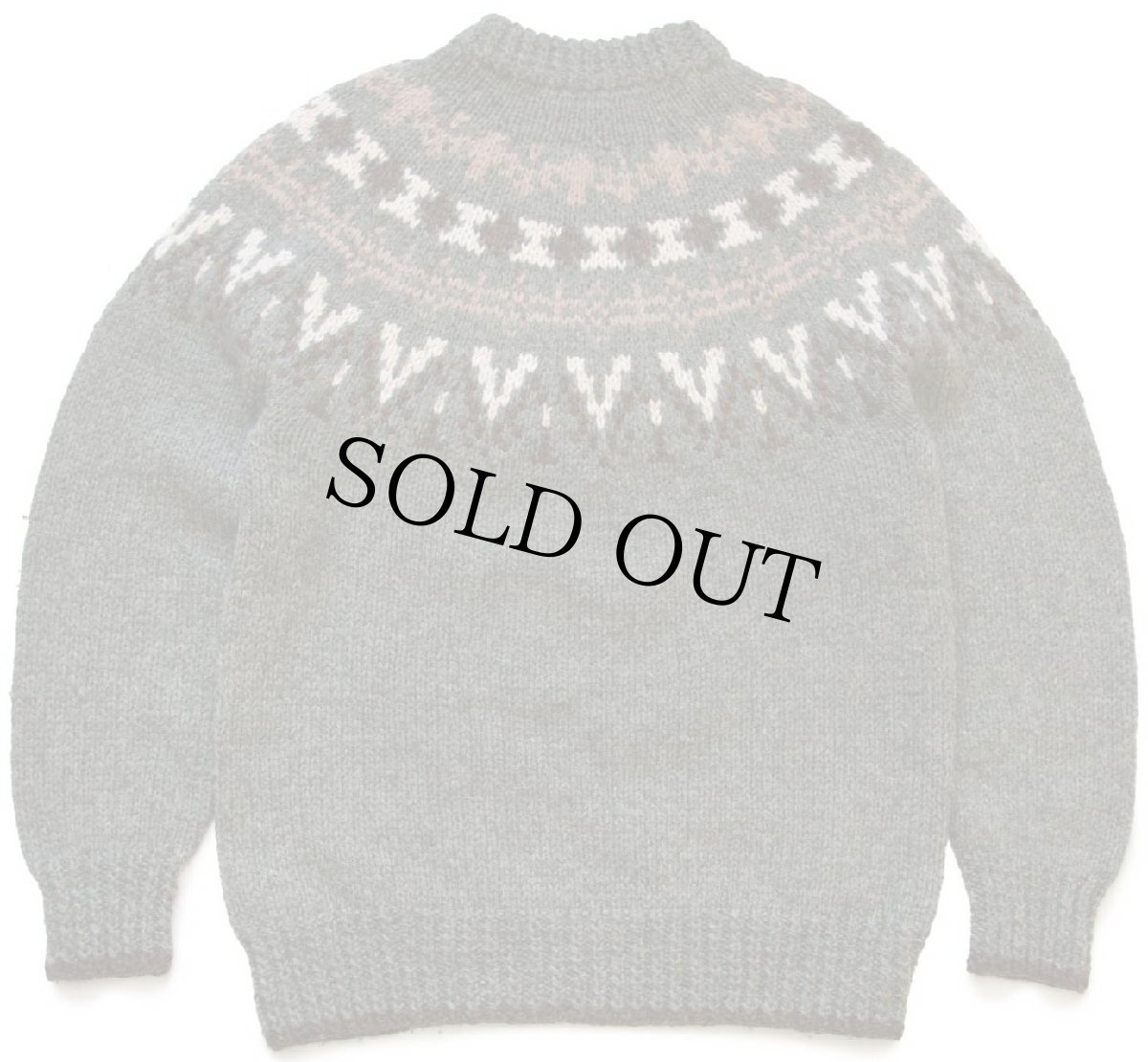 画像2: 80s デンマーク製 BROOKS BROTHERSブルックスブラザーズ 丸ヨーク ノルディック柄 ウールニット セーター XL (2)