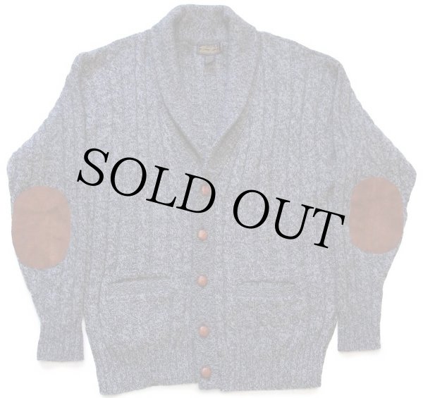 80s USA製 EddieBauerエディーバウアー ショールカラー エルボーパッチ