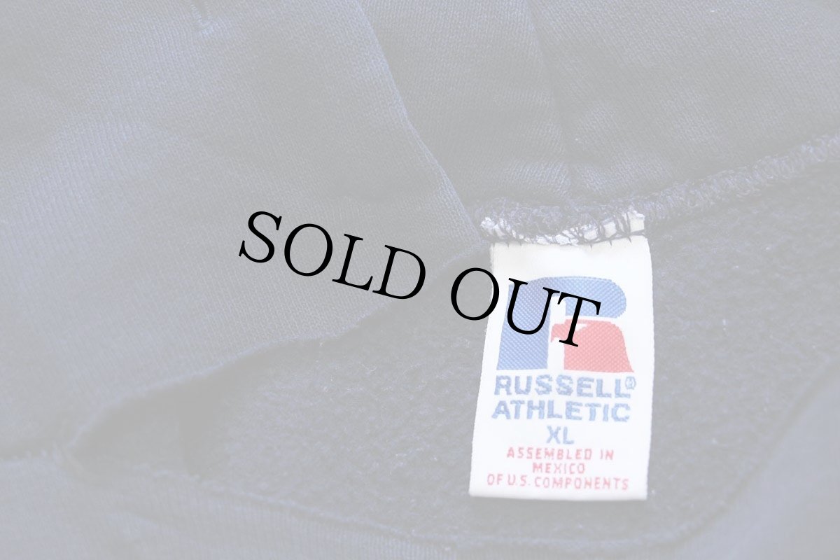 画像4: 90s メキシコ製 RUSSELLラッセル MICHIGAN スウェットパーカー 紺 XL (4)