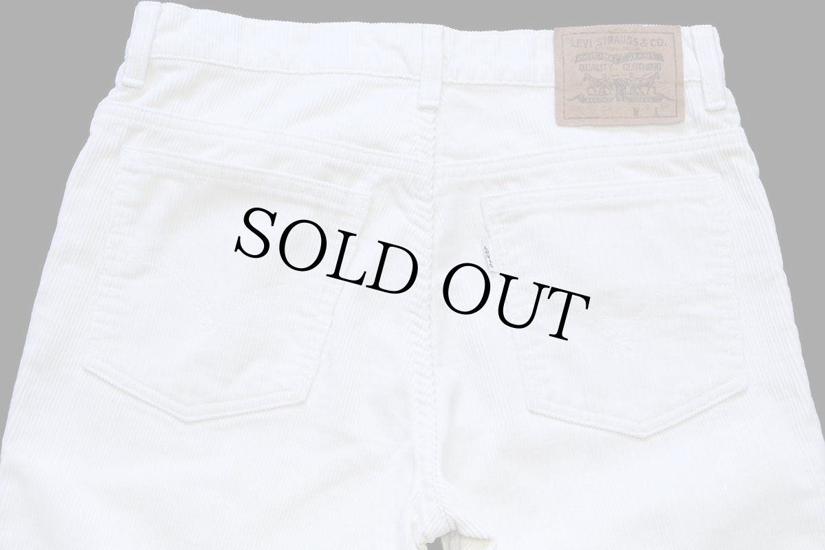 画像5: 90s フランス製 Levi'sリーバイス コーデュロイパンツ オフホワイト w31★ユーロ (5)