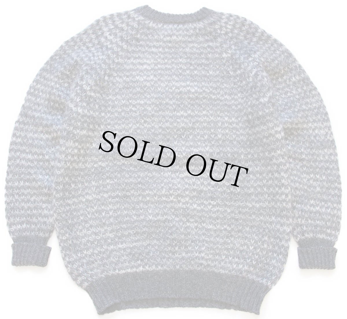 画像2: スコットランド製 Cheviot シェットランド ウール×モヘヤ×コットンニット セーター (2)